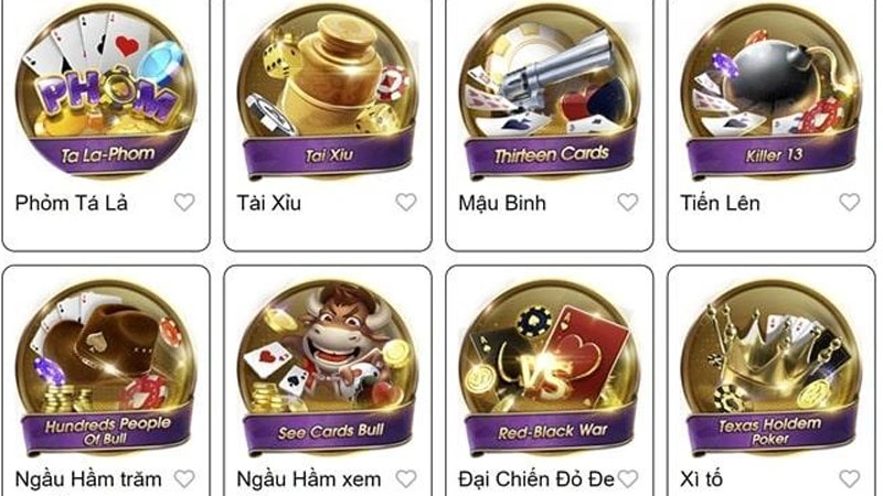 Các loại game bài nổi bật khi tham gia chơi tại K8